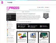 Tablet Screenshot of competitions.channel5.com