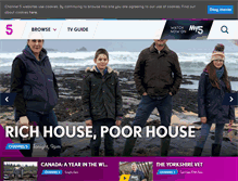 Tablet Screenshot of about.channel5.com